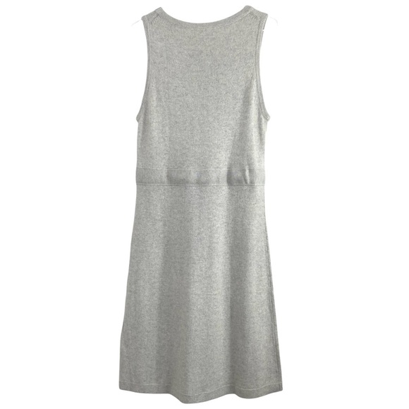 J.crew Cashmere Blend Wool Sleeveless Waist Bow Dress Light Gray - Picture 4 of 7